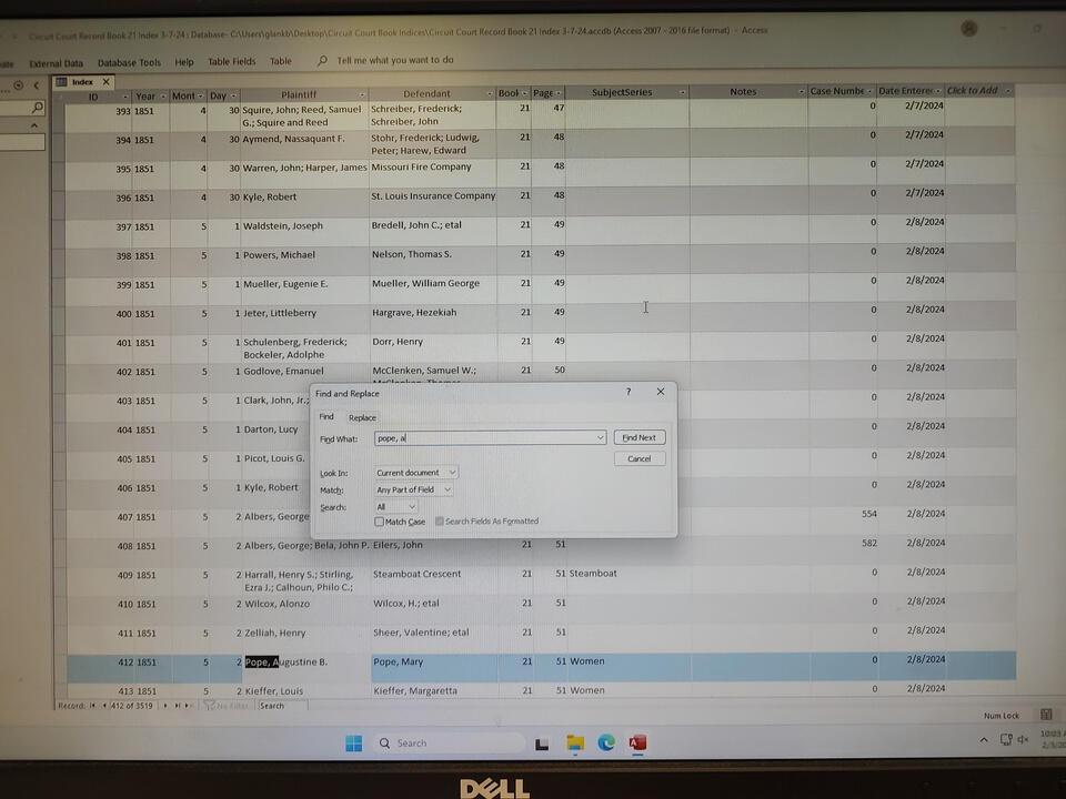 Database searching